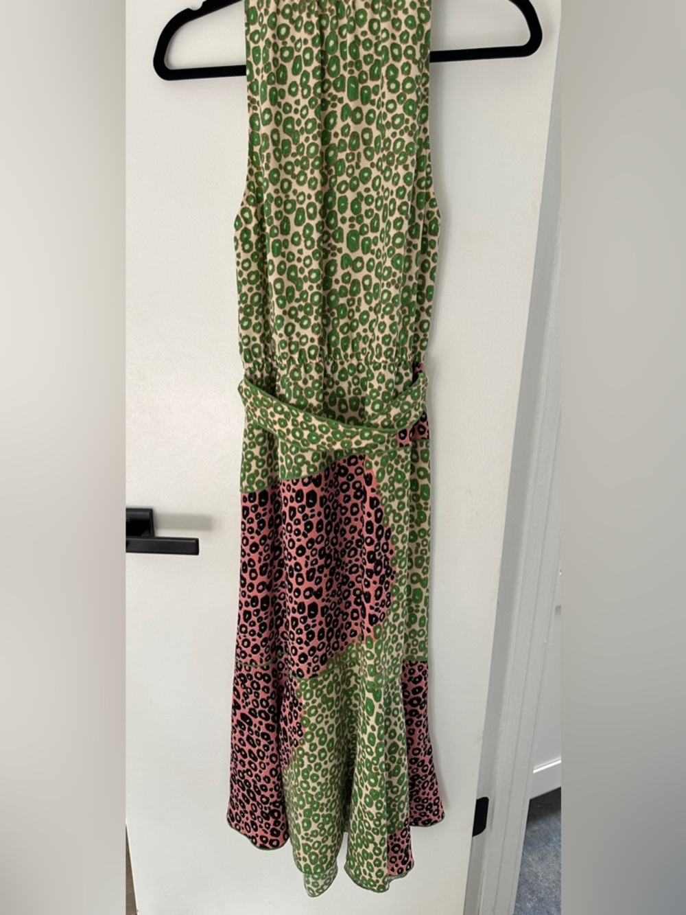 10 Crosby Derek Lam Green and Cream Printed Dress - Picture 5 of 7